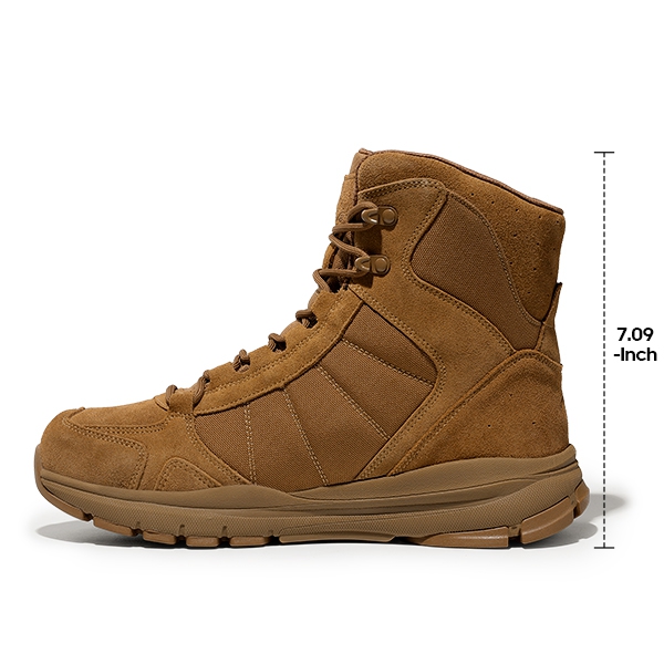 Men's Cordura Lightweight Military Work Boots - BROWN - 5